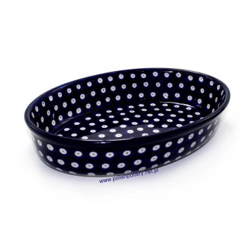 Zapiekacz owalny / półmisek 27cm dek. 70AX Tradycyjna Kropka